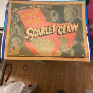 Set of The Scarlett Claw Vintage Noir Movie poster 1944 original